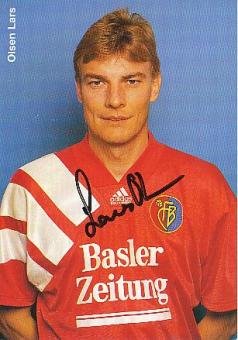 Lars Olsen   FC Basel   Fußball Autogrammkarte original signiert 
