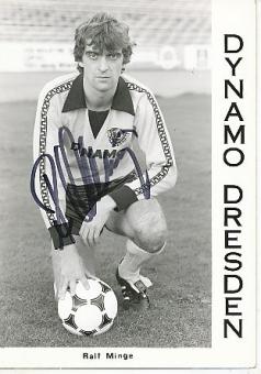 Ralf Minge   Dynamo Dresden  Fußball Autogrammkarte  original signiert 