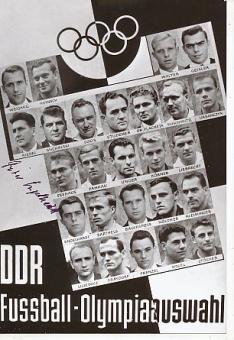 Dieter Engelhardt † 2018  DDR  Olympia 1964   Fußball Autogramm  Foto original signiert 