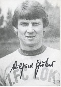 Wilfried Gröbner  FC Lokomotive Leipzig  Fußball Autogrammkarte  original signiert 