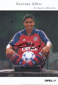 Giovane Elber    1999/2000  FC Bayern München Fußball  Autogrammkarte  original signiert 