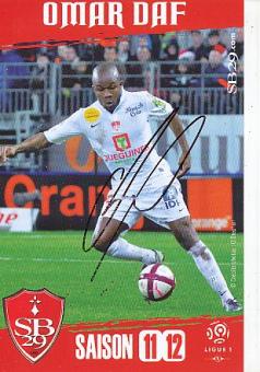 Omar Daf   Stade Brest  Fußball Autogrammkarte original signiert 