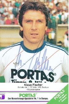 Klaus Fischer    Portas  Fußball Autogrammkarte  original signiert 