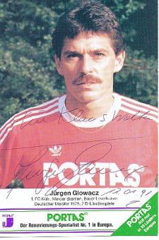 Jürgen Glowacz   Portas  Fußball Autogrammkarte  original signiert 