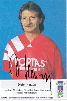 Dieter Herzog   Portas  Fußball Autogrammkarte  original signiert 