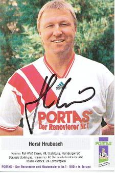 Horst Hrubesch   Portas  Fußball Autogrammkarte  original signiert 
