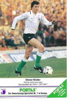 Dieter Müller  Portas  Fußball Autogrammkarte  original signiert 