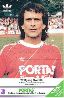 Wolfgang Overath  Portas  Fußball Autogrammkarte  original signiert 