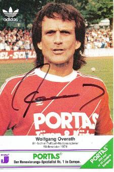 Wolfgang Overath  Portas  Fußball Autogrammkarte  original signiert 