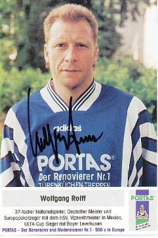 Wolfgang Rolff  Portas  Fußball Autogrammkarte  original signiert 