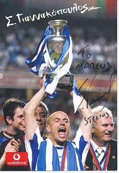 Stelios Giannakopoulos  Griechenland Europameister EM 2004  Fußball Autogrammkarte original signiert 