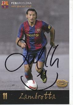 Gianluca Zambrotta   FC Barcelona  Fußball Autogrammkarte original signiert 