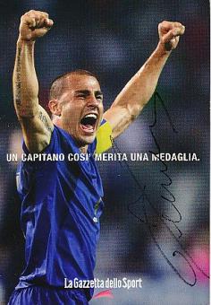 Fabio Cannavaro  Italien  Weltmeister WM 2006  Fußball Autogrammkarte  original signiert 