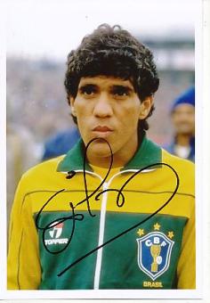 Paulo Silas Brasilien WM 1990   Fußball Autogramm Foto original signiert 