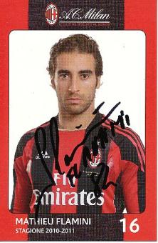 Mathieu Flamini  AC Mailand  Fußball Autogrammkarte  original signiert 