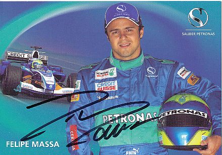 Felipe Massa  Formel 1  Auto Motorsport  Autogrammkarte  original signiert 