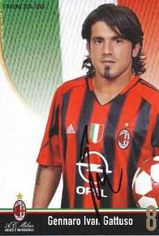 Gennaro Gattuso   AC Mailand  Fußball Autogrammkarte  original signiert 