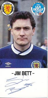 Jim Bett   Schottland  Fußball Autogrammkarte original signiert 