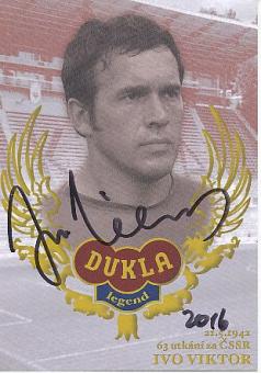 Ivo Viktor   Dukla Prag   Fußball Autogrammkarte original signiert 