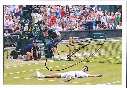 Novak Djokovic  Serbien  Tennis Legende  Autogrammkarte  original signiert 