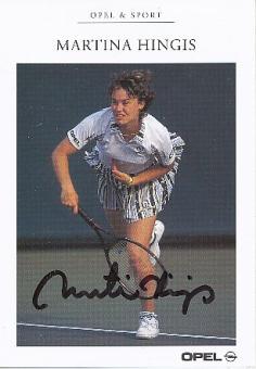 Martina Hingis   Schweiz  Tennis  Autogrammkarte  original signiert 