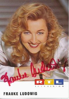 Frauke Ludowig  RTL  TV  Autogrammkarte original signiert 
