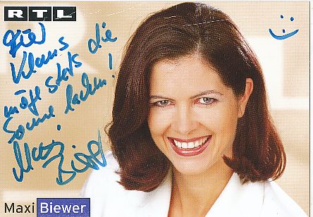 Maxi Biewer   RTL  TV  Autogrammkarte original signiert 