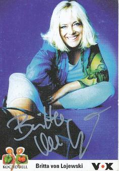Britta von Lojewski   VOX  TV Sender  Autogrammkarte original signiert 