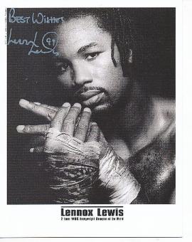 Lennox Lewis  GB  Weltmeister Boxen  Autogrammkarte  original signiert 