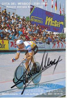 Francesco Moser   Italien  Radsport Autogrammkarte  original signiert 