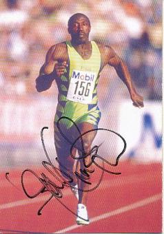 Linford Christie  GB  Leichtathletik  Autogrammkarte  original signiert 