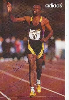 Kriss Akabusi   GB  Leichtathletik  Autogrammkarte  original signiert 