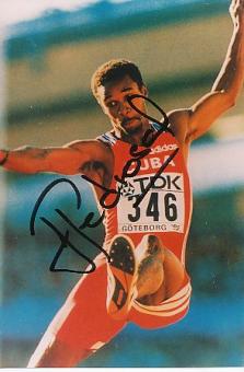 Ivan Pedroso Kuba  Leichtathletik  Autogramm Foto  original signiert 