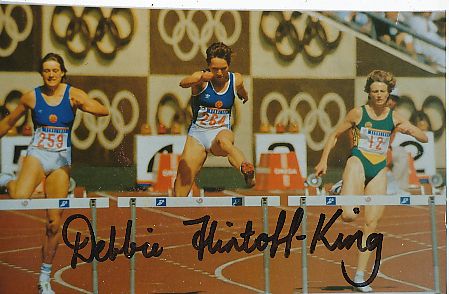 Debbie Flinthoff King   Australien  Leichtathletik  Autogramm Foto  original signiert 