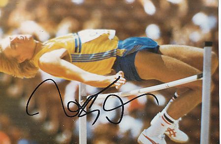 Patrik Sjöberg   Schweden   Leichtathletik  Autogramm Foto  original signiert 