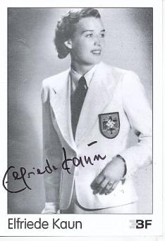 Elfriede Kaun † 2008 3.OS Olympia 1936  Leichtathletik  Autogrammkarte  original signiert 