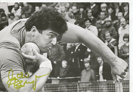 Udo Beyer   DDR  Leichtathletik  Autogrammkarte  original signiert 