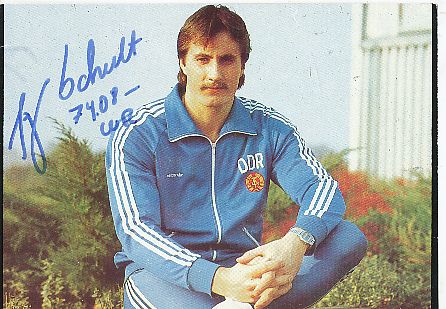 Jürgen Schult   DDR  Leichtathletik  Autogrammkarte  original signiert 
