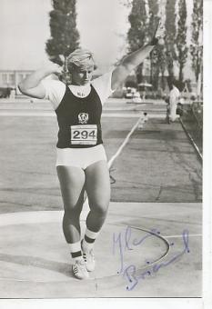 Ilona Slupianek   DDR  Leichtathletik  Autogrammkarte  original signiert 