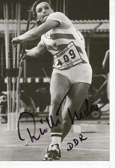 Ruth Fuchs   DDR  Leichtathletik  Autogrammkarte  original signiert 