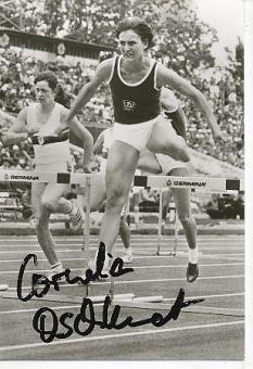Cornelia Oschkenat   DDR  Leichtathletik  Autogrammkarte  original signiert 