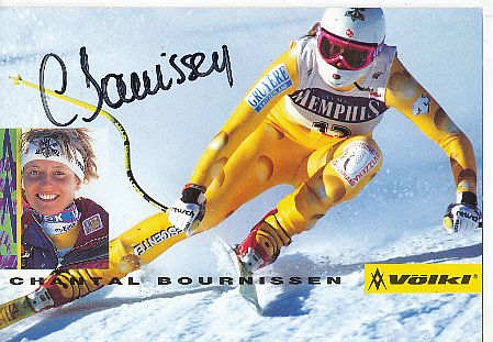 Chantal Bournissen   Schweiz   Ski Alpin  Autogrammkarte  original signiert 