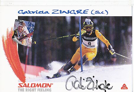 Gabriela Zingre  Schweiz   Ski Alpin  Autogrammkarte  original signiert 