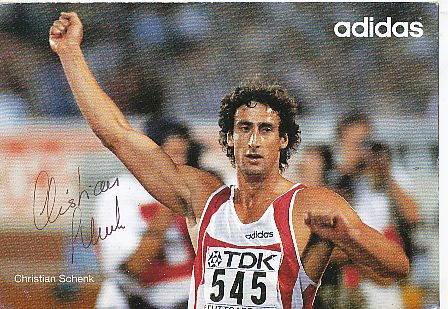 Christian Schenk  Leichtathletik  Autogrammkarte  original signiert 
