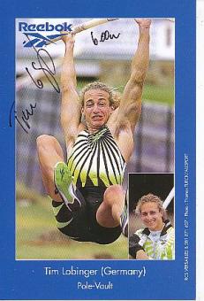 Tim Lobinger † 2023  Leichtathletik  Autogrammkarte  original signiert 