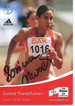 Sorina Nwachukwu  Leichtathletik  Autogrammkarte  original signiert 