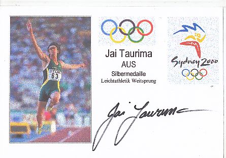 Jai Taurima   Australien  Leichtathletik  Autogramm Karte original signiert 