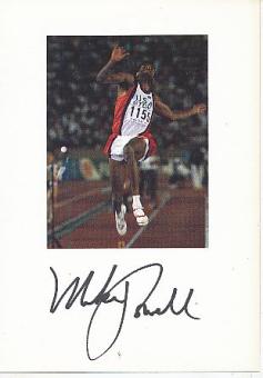 Mike Powell   USA  Leichtathletik  Autogramm Karte original signiert 