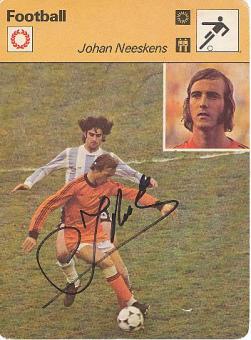 Johan Neeskens   Holland WM 1974   Fußball Autogrammkarte  original signiert 