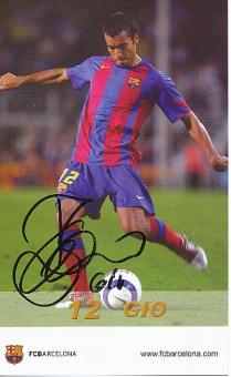 Giovanni van Bronckhorst   FC Barcelona  Fußball Autogrammkarte original signiert 